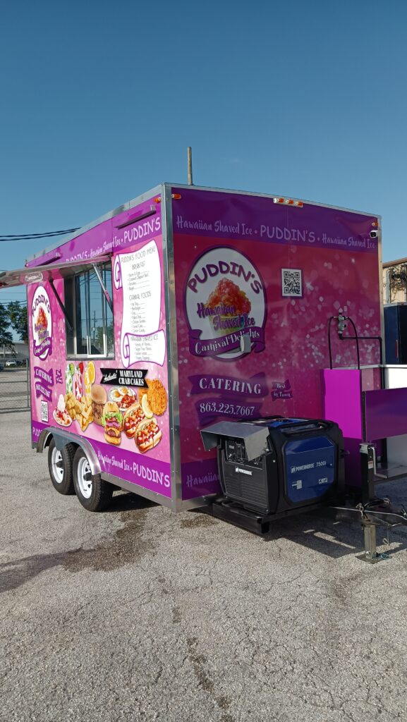 Snow Cone Trailer Built by A-1 Food Truck Depot